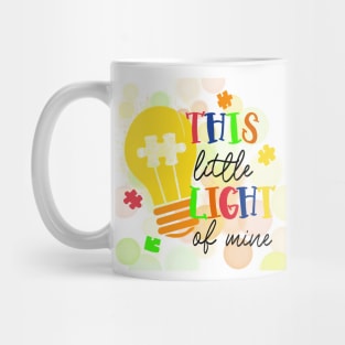 This Little Light of Mine Autism Lightbulb Design Mug